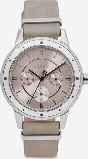 ESPRIT Analoog horloge in de kleur Taupe / Zilver, Productweergave