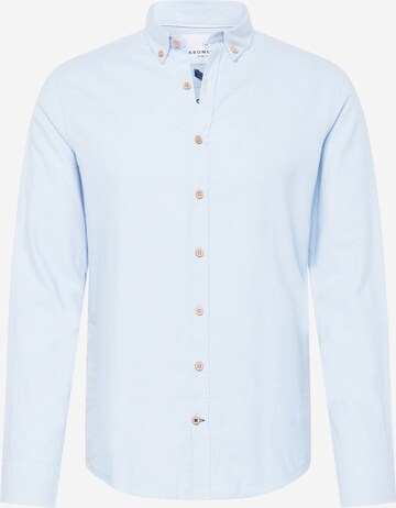 Kronstadt Regular fit Button Up Shirt 'Dean Diego' in Blue: front