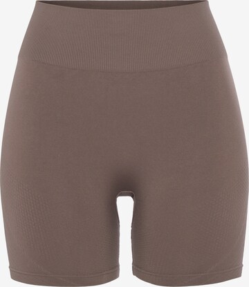 LASCANA Skinny Shaping Pants in Brown: front