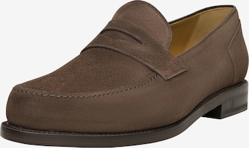 Henry Stevens Classic Flats 'Haywood PL' in Brown: front