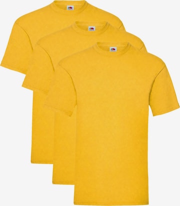 FRUIT OF THE LOOM Shirt 'T-shirt 3-pack' in Yellow: front