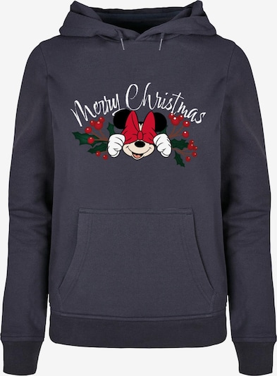 ABSOLUTE CULT Sweatshirt 'Minnie Mouse - Christmas Holly' in marine blue / Red / Black / White, Item view