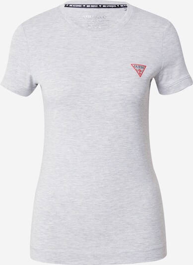 GUESS T-Shirt in graumeliert / rot, Produktansicht