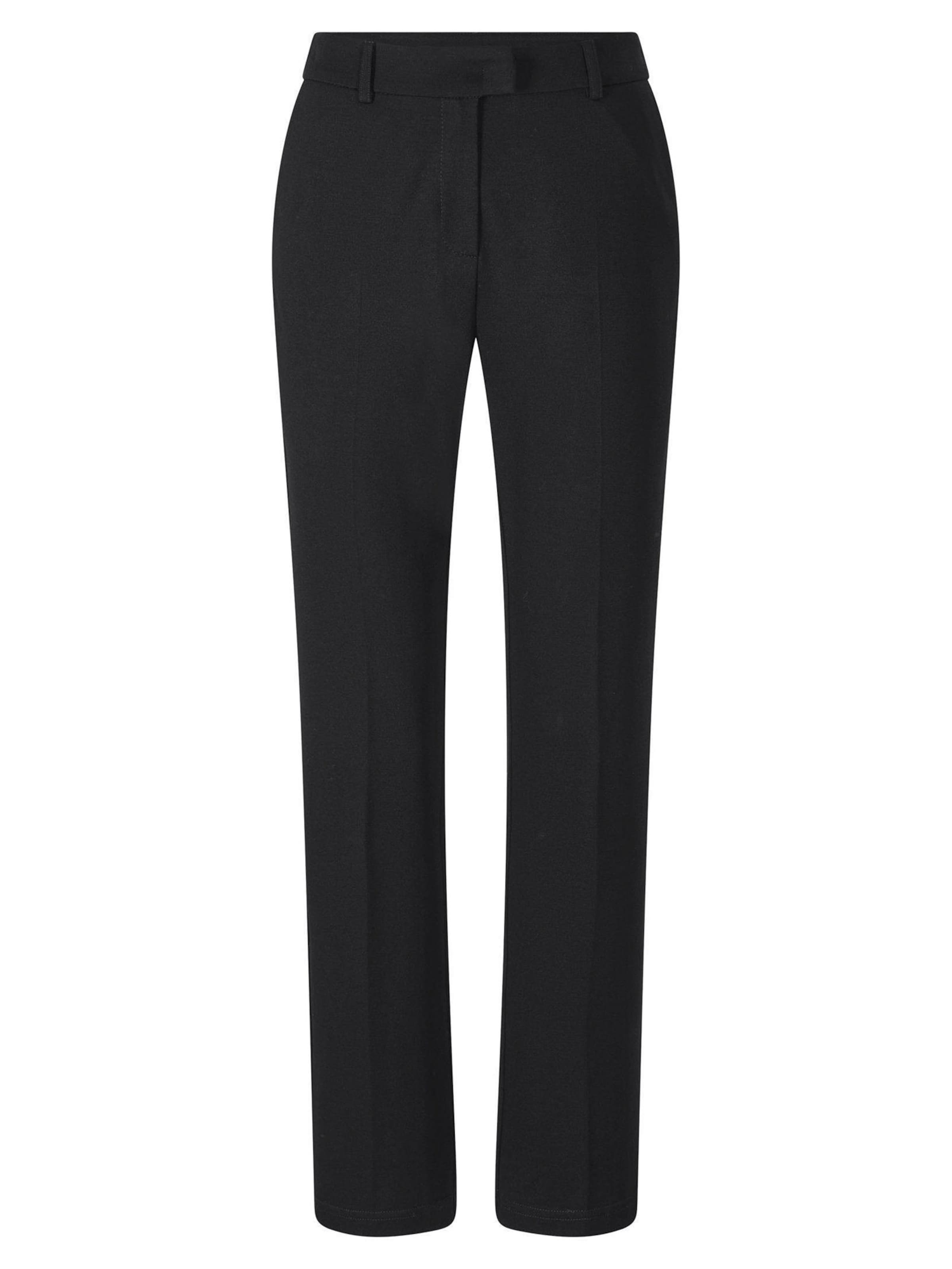 Regular Pantalon à plis 'Carla' Goldner en noir : devant