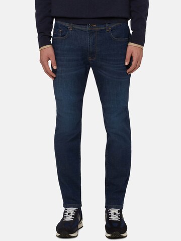 Coupe slim Jean Boggi Milano en bleu : devant