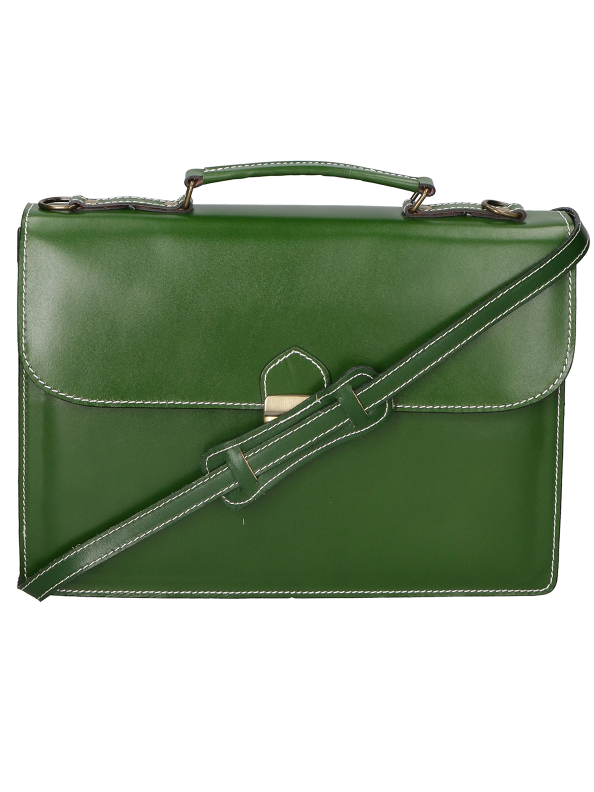 Gave Lux Aktentas in Groen: voorkant