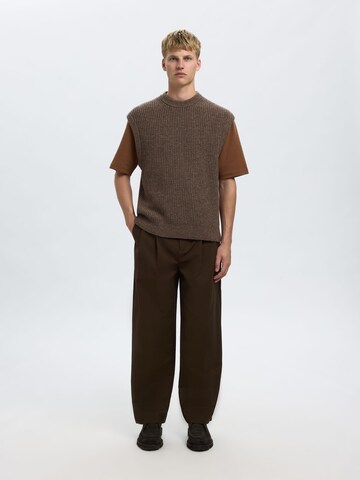 Gilet SELECTED en marron