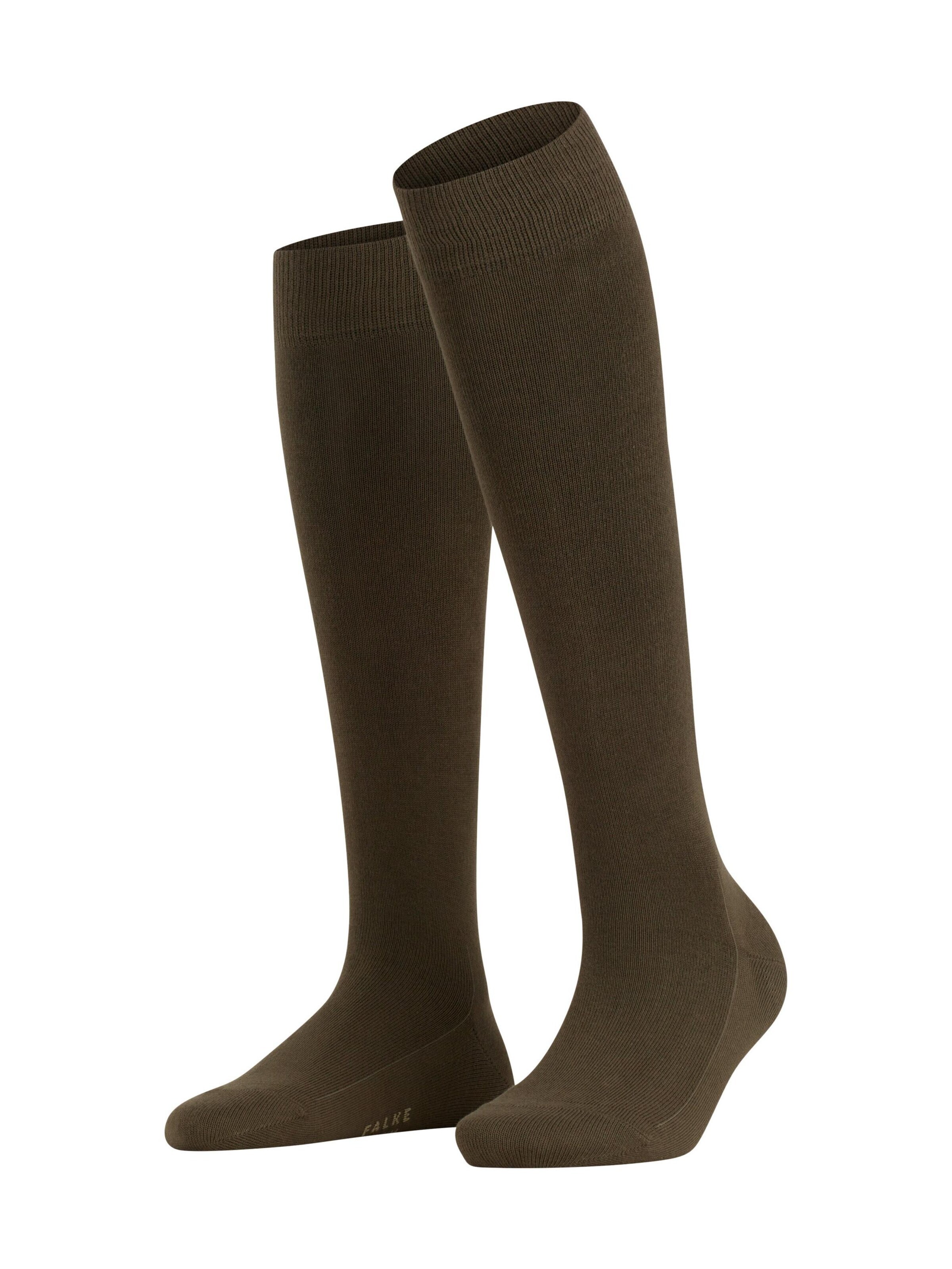FALKE Knee High Socks 'Family' in Green: front