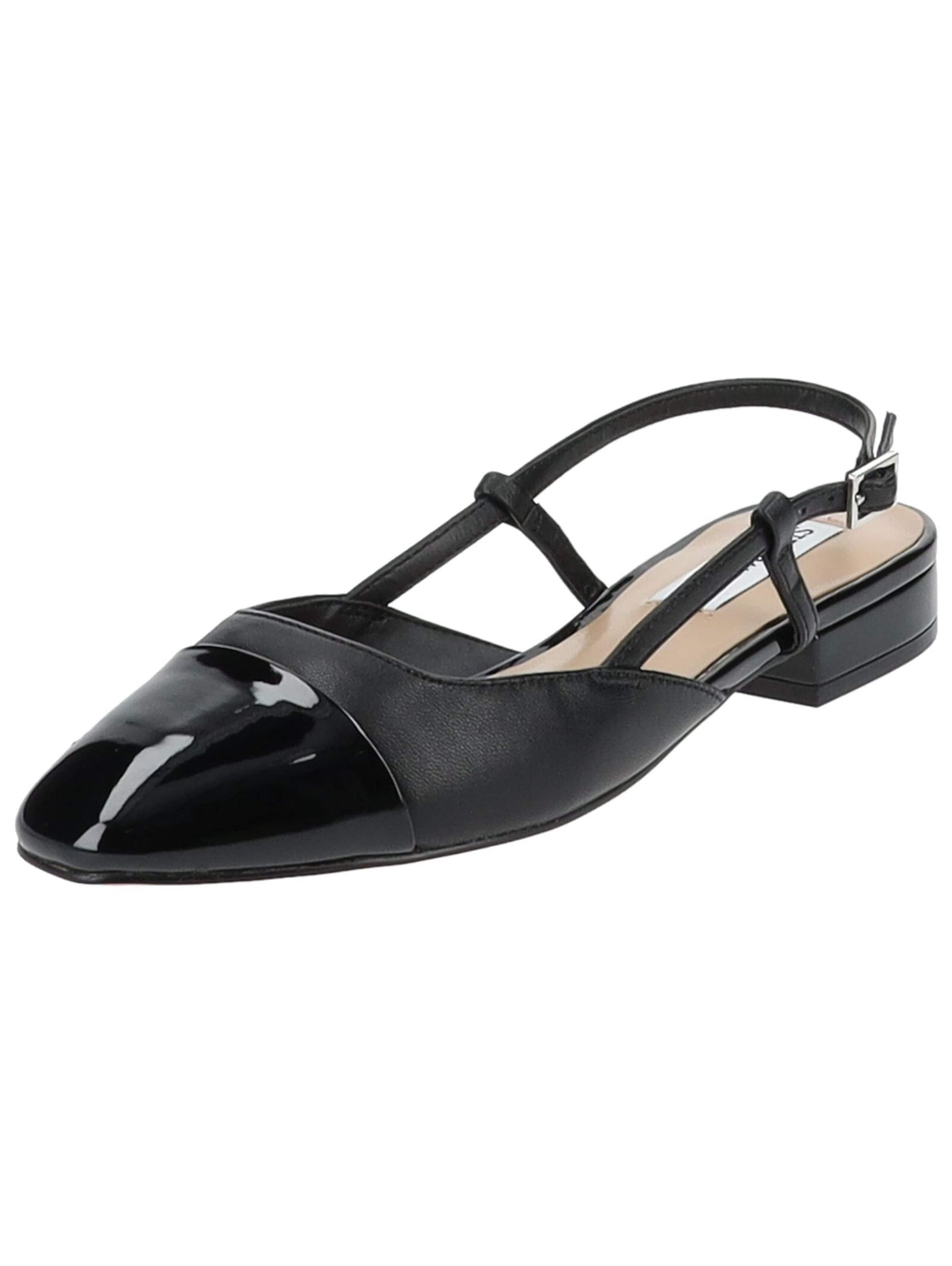 STEVE MADDEN Ballerina met riempjes 'Belinda' in Zwart: voorkant