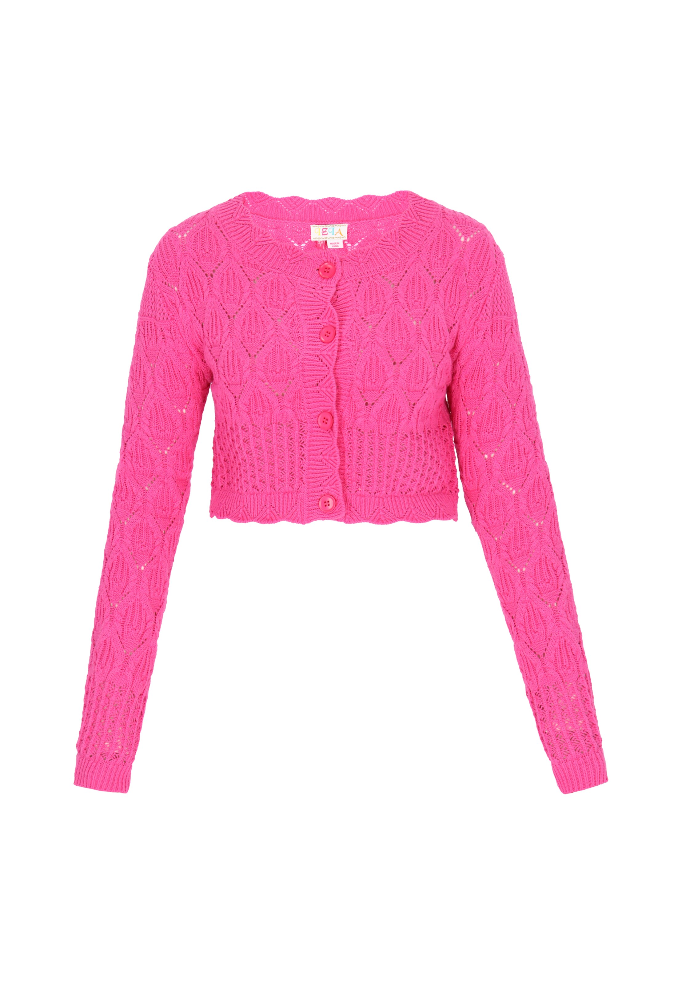 IZIA Gebreid vest in Roze: voorkant