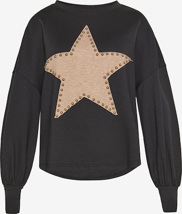 Sweat-shirt MIMO en noir : devant