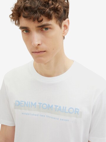 T-Shirt TOM TAILOR DENIM en blanc