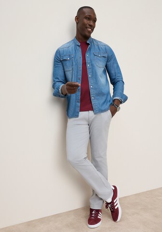 DELMAO Slim fit Button Up Shirt 'DELMAO ' in Blue