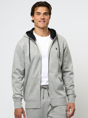 U.S. POLO ASSN. Sweat jacket 'UMOtto' in Grey: front