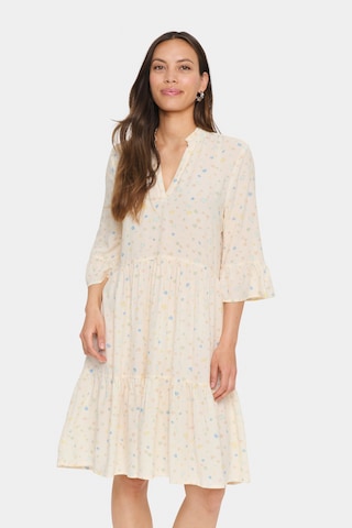 SAINT TROPEZ Kleid 'Eda' in Beige: Vorderseite