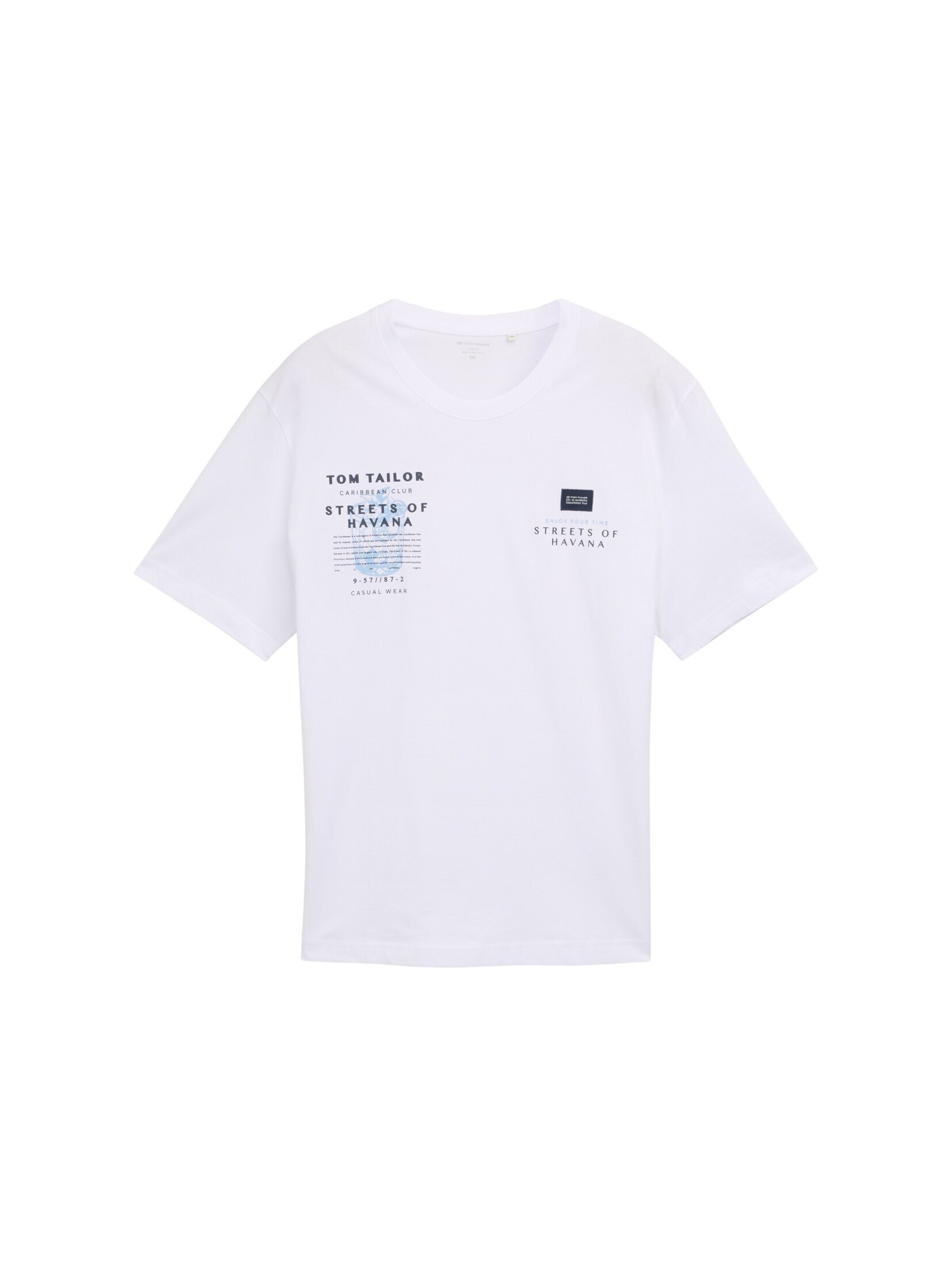 TOM TAILOR Men + Shirt in Wit: voorkant