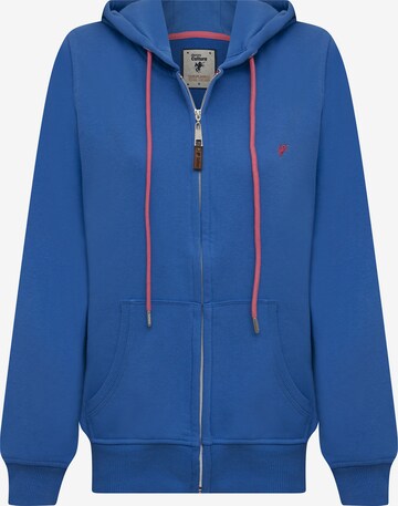 DENIM CULTURE - Sudadera con cremallera 'Arely' en azul: frente