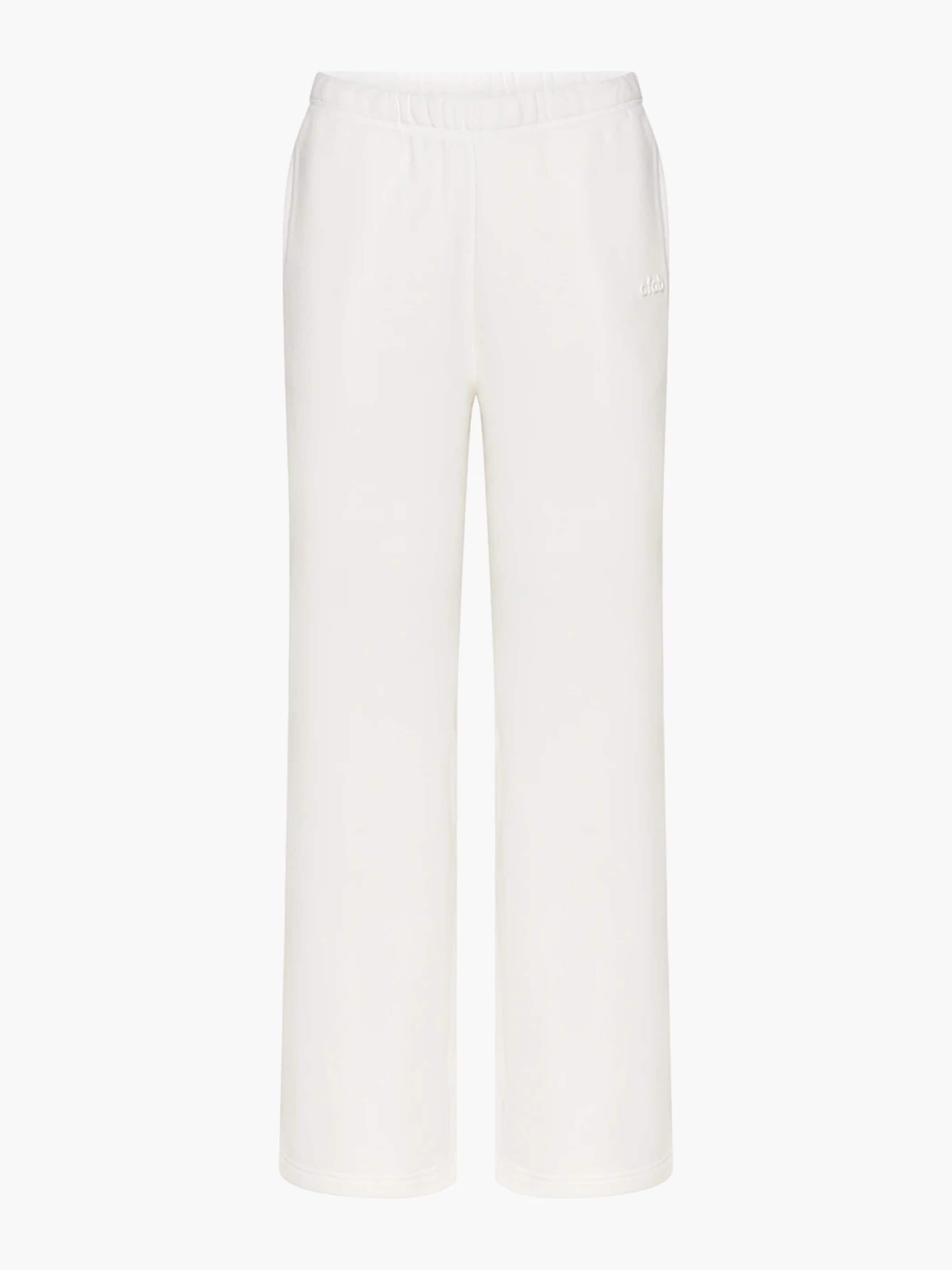 cfab (formerly creamy fabrics) - Pierna ancha Pantalón 'Everyday Relaxed Fit Straight Pants' en blanco: frente