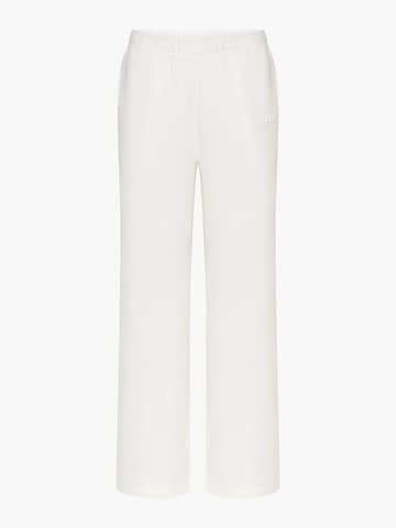 cfab (formerly creamy fabrics) Wide leg Byxa 'Everyday Relaxed Fit Straight Pants' i vit: framsida