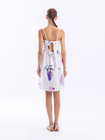 Haris Cotton Jurk 'Haris' in Wit