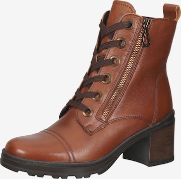 ARA Lace-Up Ankle Boots in Brown: front