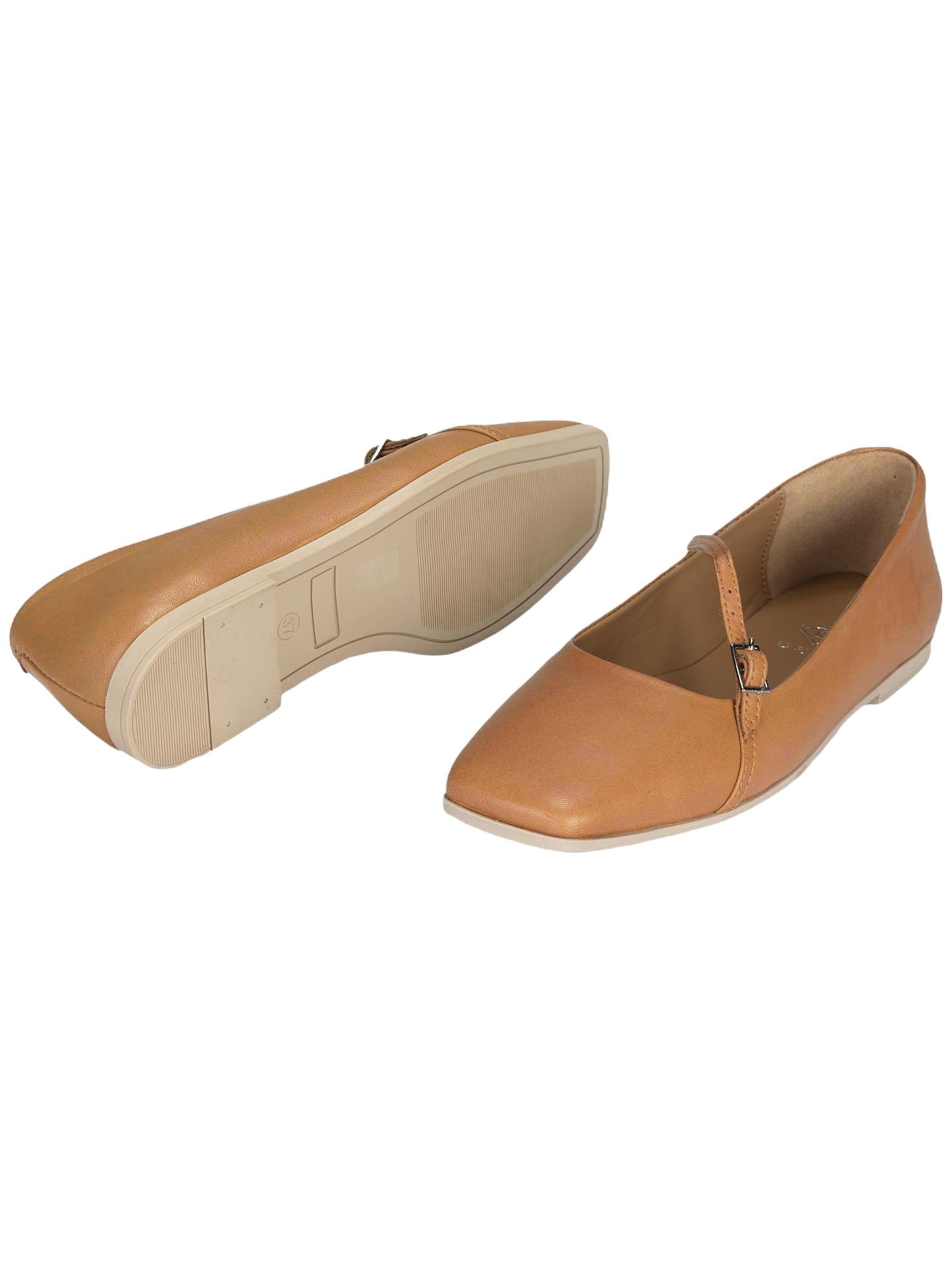 Desa Ballet Flats 'Ballettschuhe' in Brown