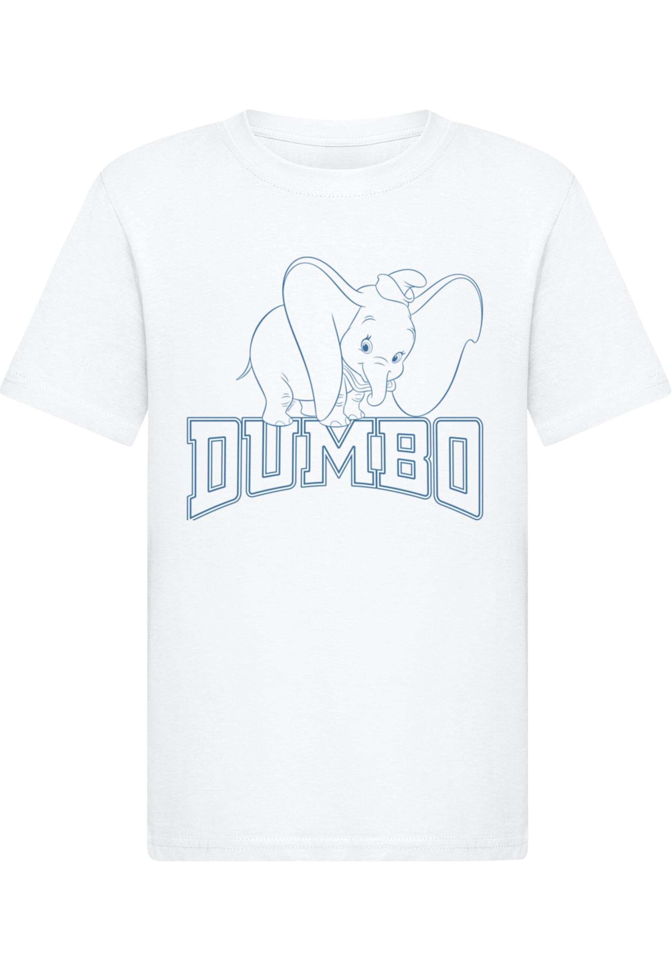 ABSOLUTE CULT Shirt 'Dumbo - Standing Text 2.0' in Wit: voorkant