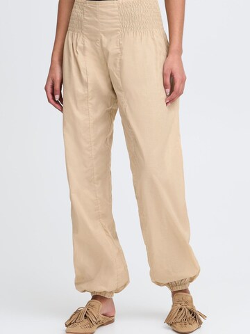 PULZ Jeans Tapered Trousers ' PZJill ' in Brown