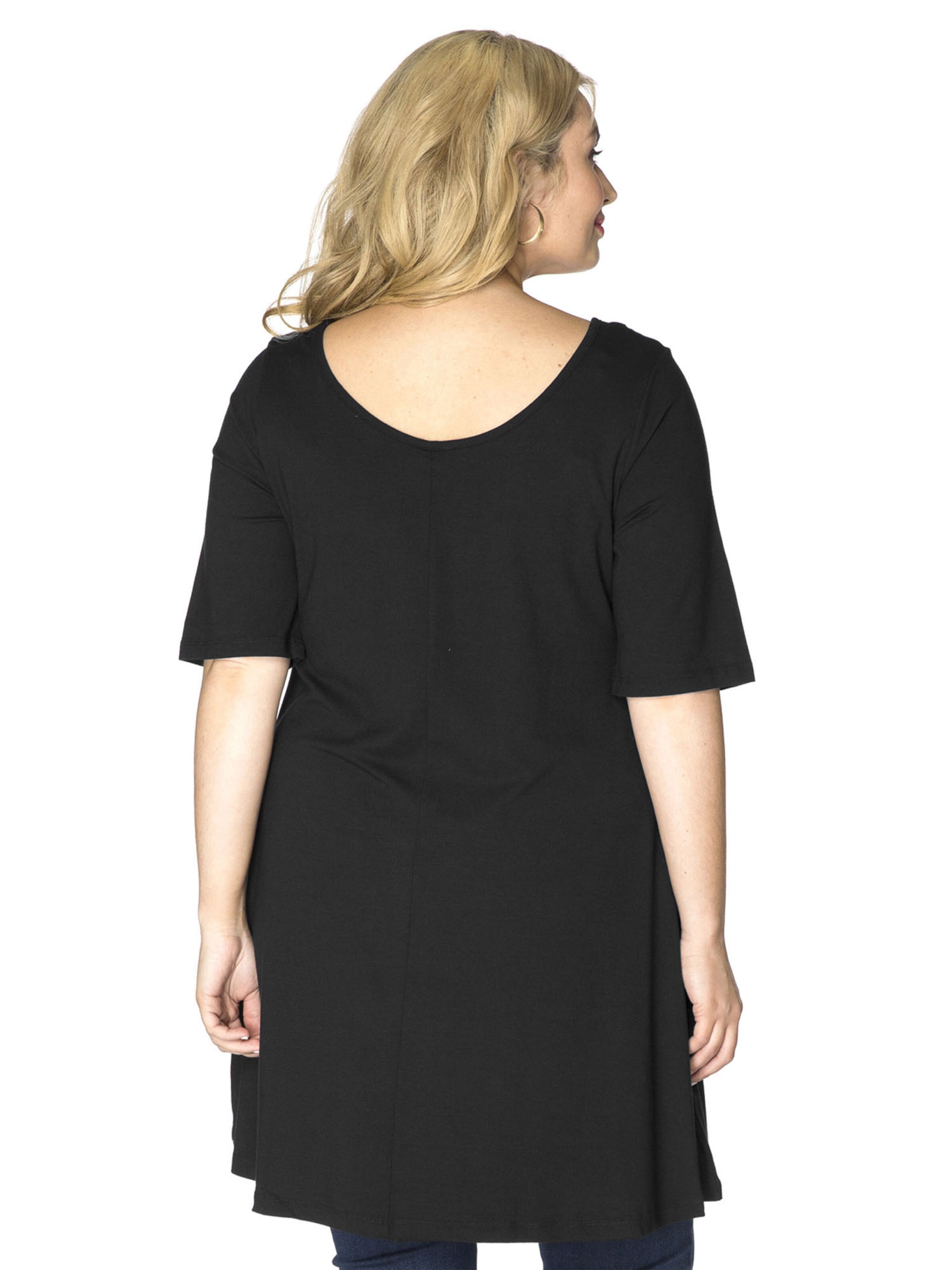 YOEK Shirt 'ELLA' in Zwart