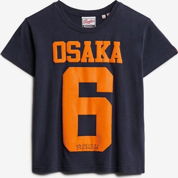 Superdry Shirt 'OSAKA 6' in Blauw: voorkant
