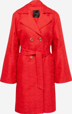 PINKO Between-Seasons Coat in Red: front