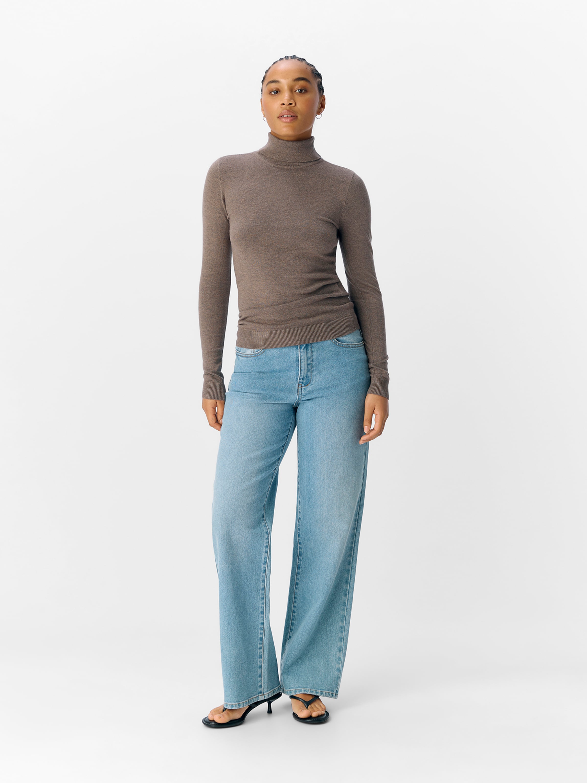 Object Damen Strickpullover – Einfarbig, Rundhals, Weicher Griff, Langärmlig