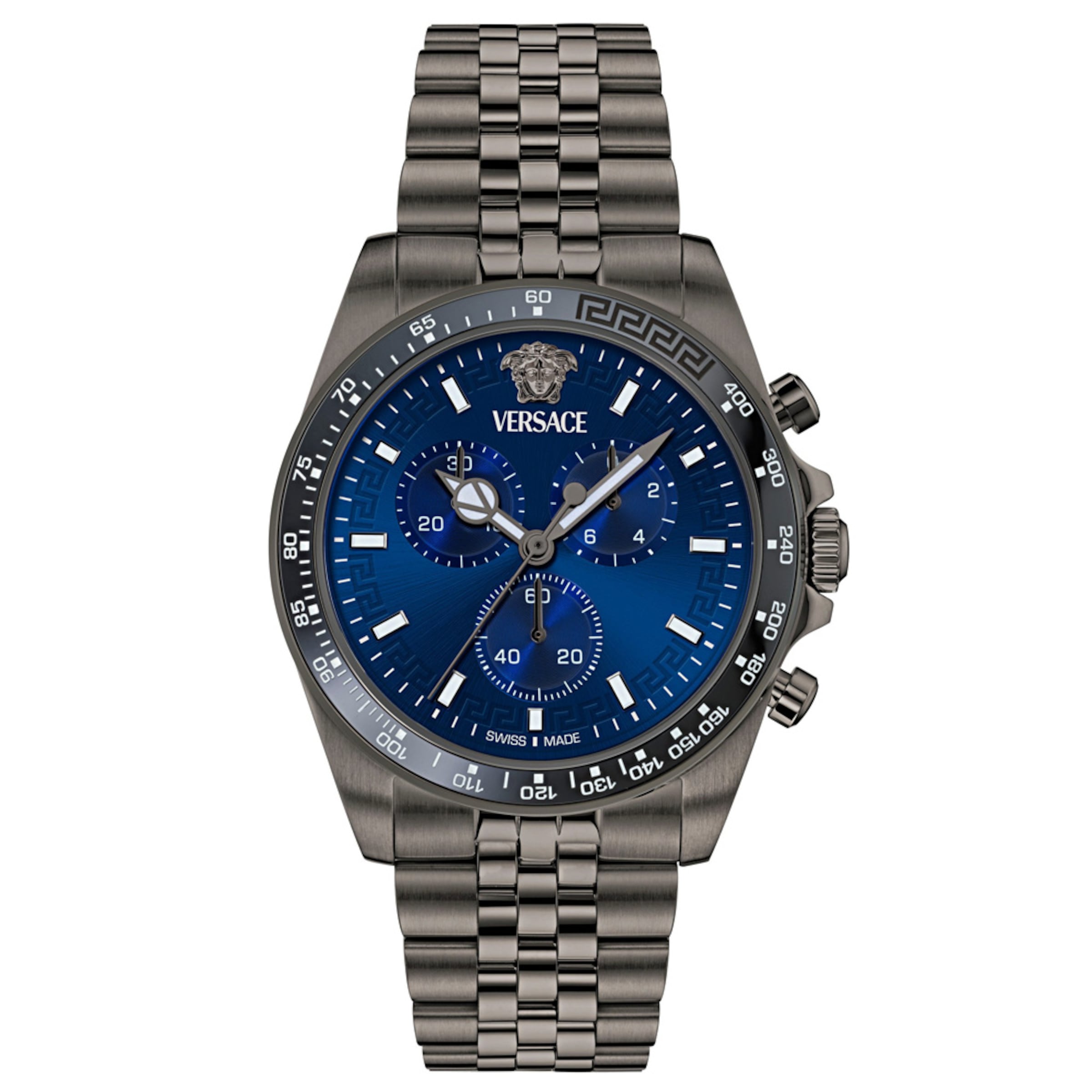 VERSACE Analoog horloge in Blauw: voorkant