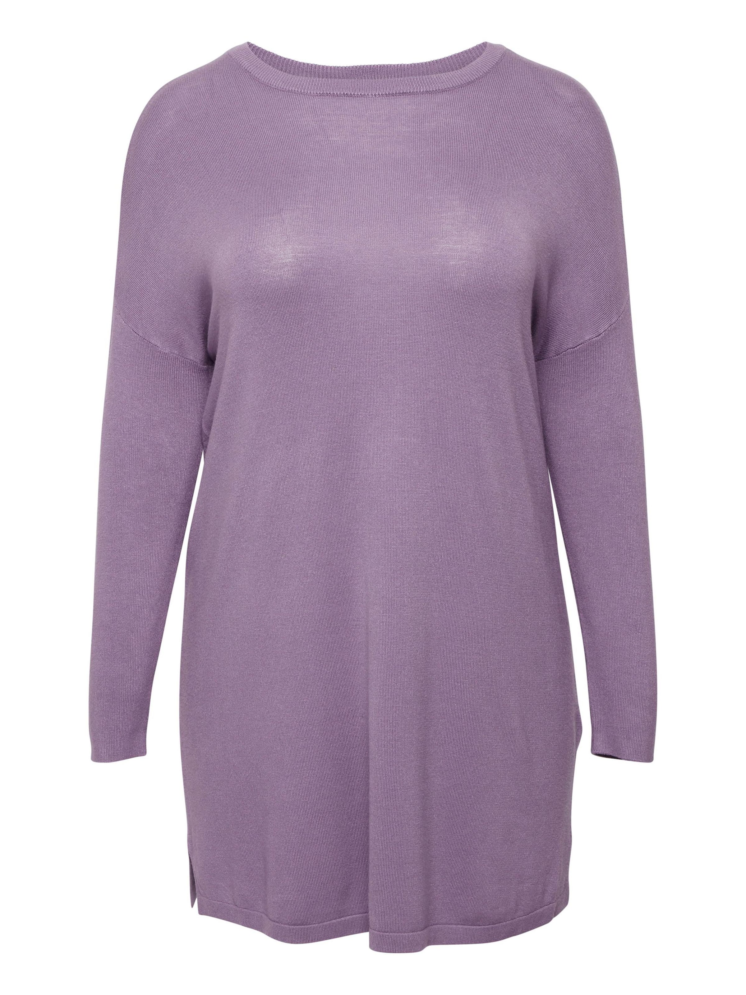 Fransa Curve Strickkleid 'Blume' in Lila: Vorderseite