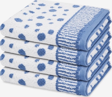 ROSS Handtuch 'Punkte allover' in Blau: Vorderseite