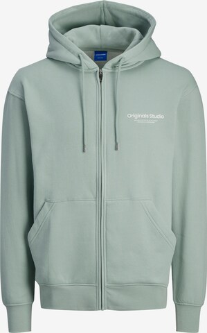 JACK & JONES Sweat jacket 'Vesterbro' in Green: front