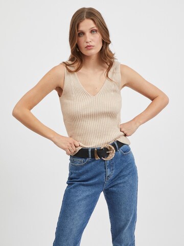 VILA Knitted top 'Lisiane' in Beige: front