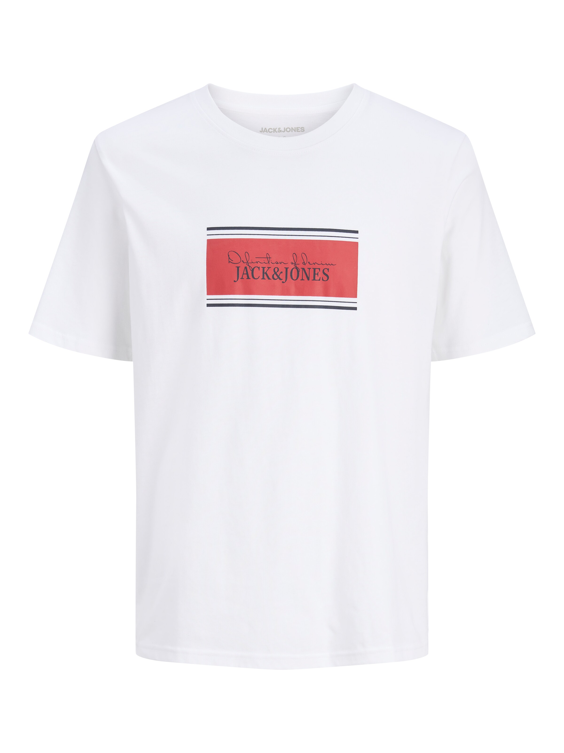 JACK & JONES T-Shirt in XS in rostrot / schwarz / weiß, Produktansicht