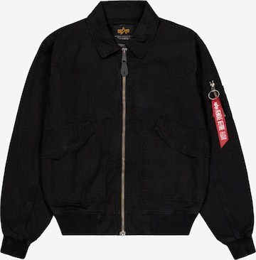 ALPHA INDUSTRIES Välikausitakki 'CWU-36/P' värissä musta: etupuoli