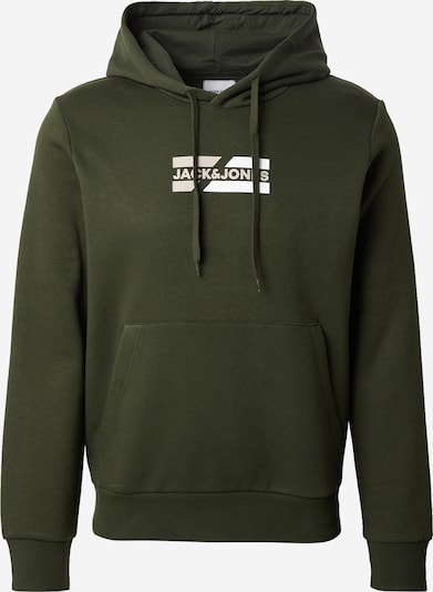 Megztinis be užsegimo 'JJECorp' iš JACK & JONES, spalva – nebalintos drobės spalva / alyvuogių spalva / balta, Prekių apžvalga