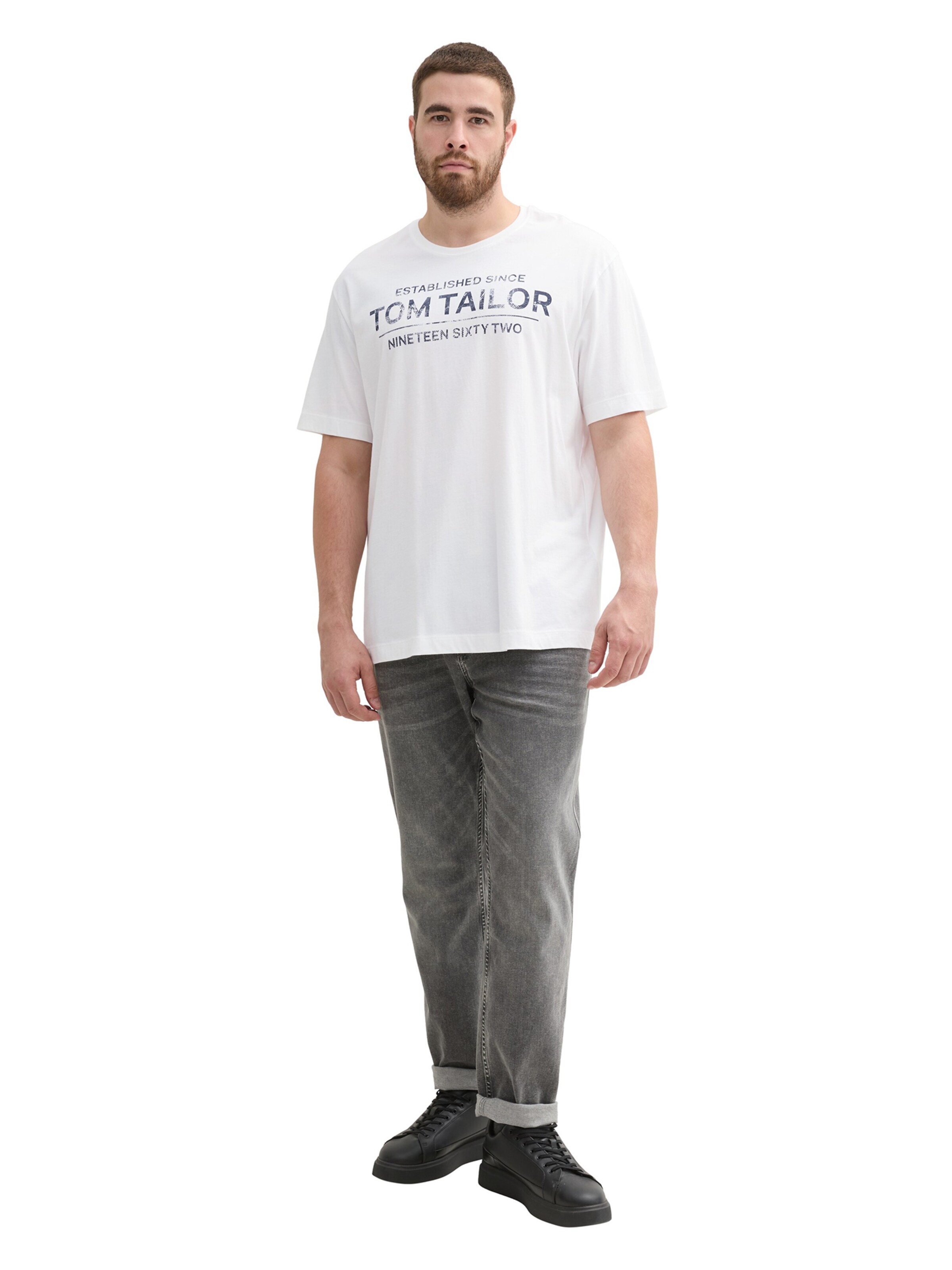 TOM TAILOR Men + Shirt in White