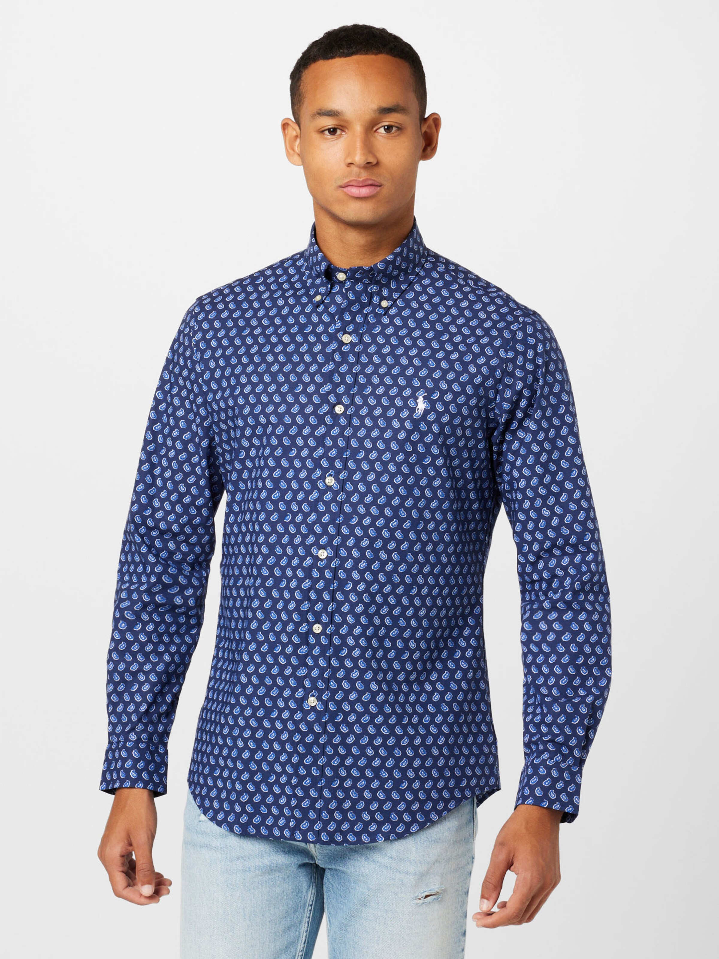 Chemise bleu marine ralph lauren hotsell