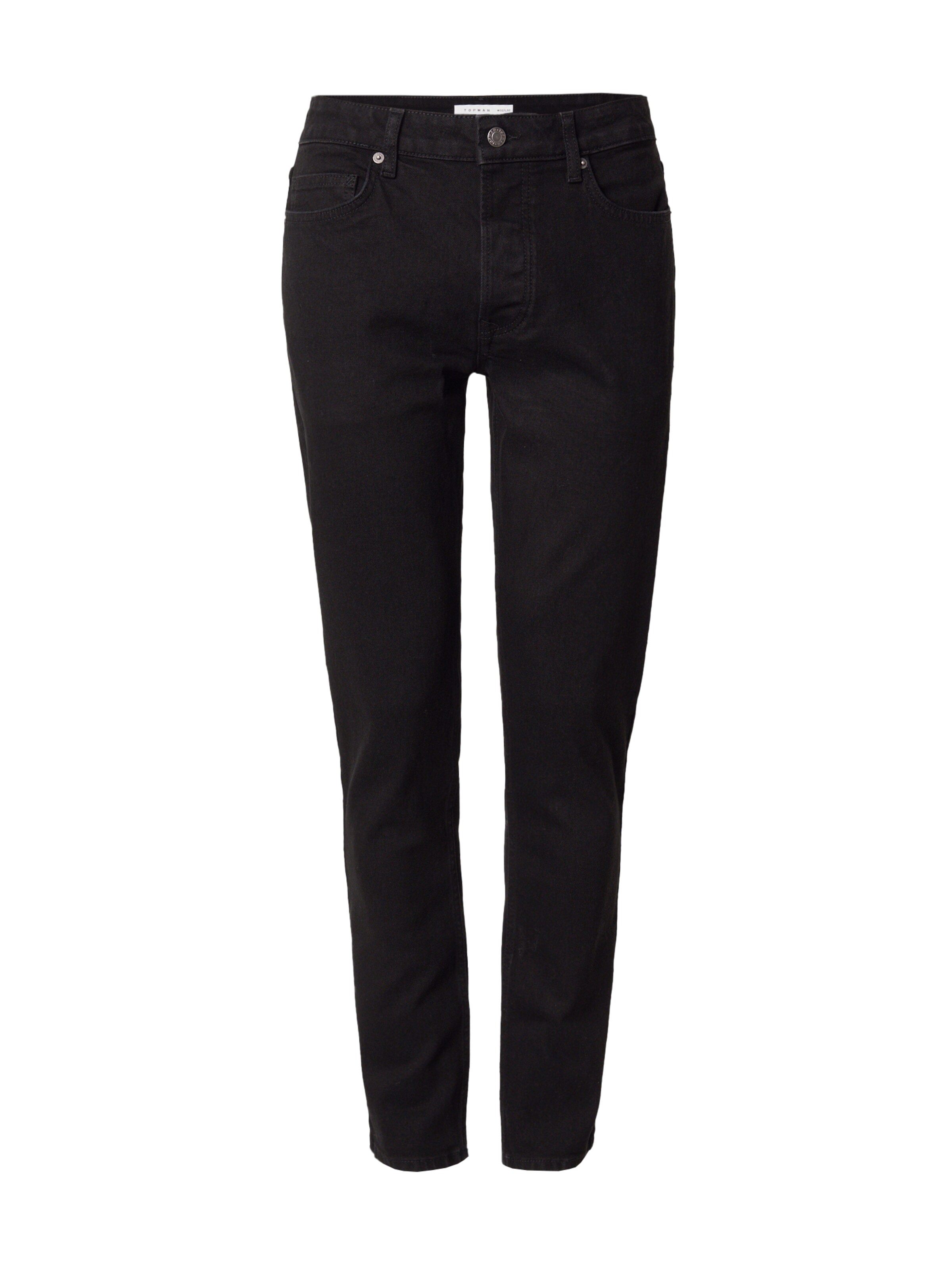 TOPMAN Regular Jeans 'Flow' in Schwarz: Vorderseite