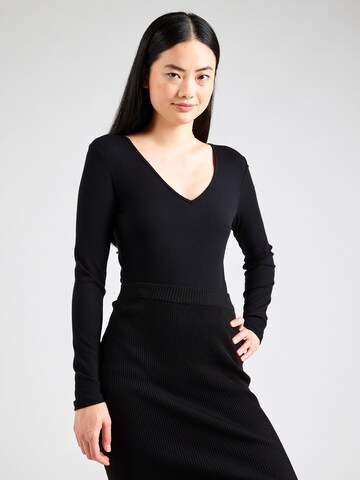 ABOUT YOU T-shirtbody 'Emmy' i svart: framsida