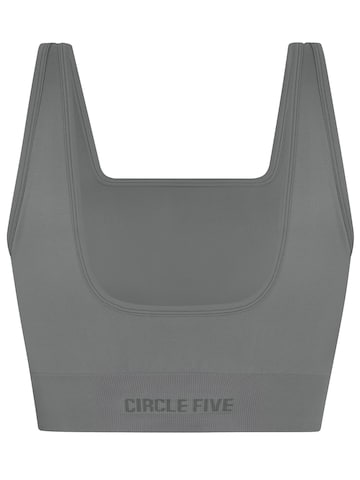 Circle Five Bustier Sport bh 'Sport-BH Damen | Medium Support mit herausnehmbaren Cups | Fitness, Gym & Yoga BH' in Grijs