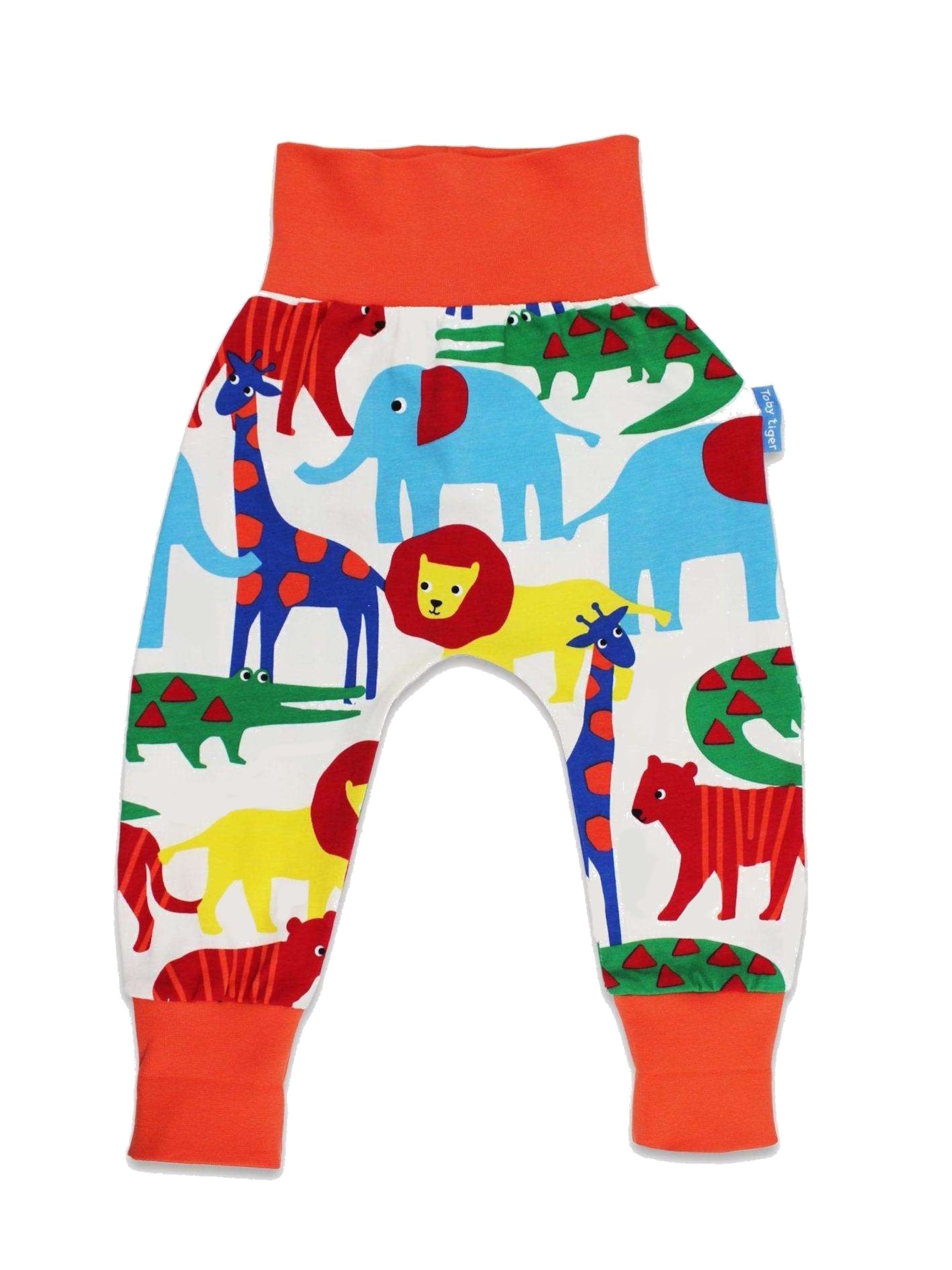 Toby Tiger Regular Pants 'Safari-Druck' in Red: front