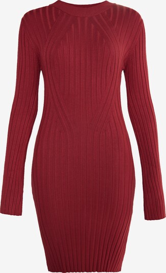 faina Gebreide jurk in de kleur Wijnrood, Productweergave