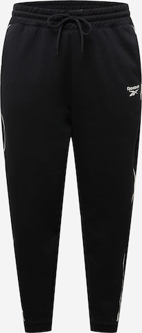 Pantalon de sport 'Piping' Reebok Sport en noir : devant