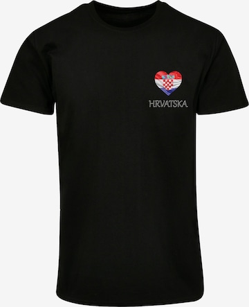 Merchcode Shirt 'Football - Croatia' in Black: front