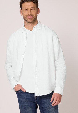 Street One MEN Comfort fit Button Up Shirt in White: front